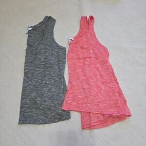 Set of Two Time and Tru Woman's One Green and One Pink Tank Tops size S